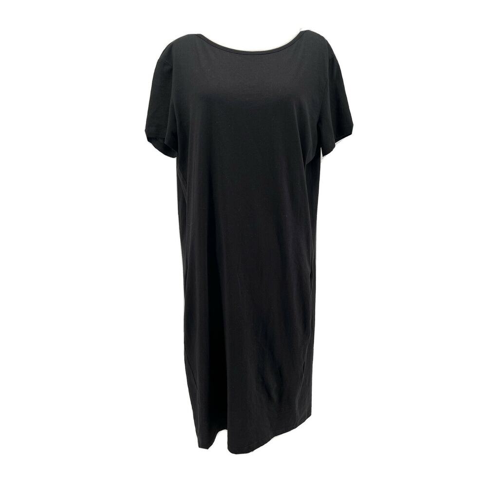 Second Female Women's Black Emine Short Sleeve Cotton Dress‎ Size Large NEW